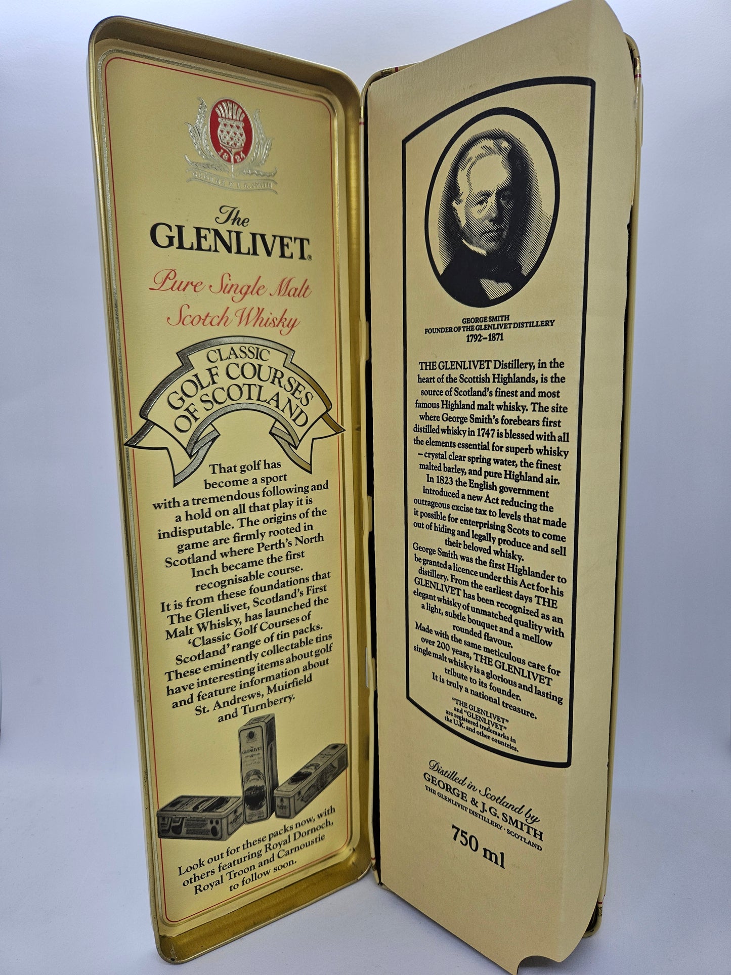 The Glenlivet 12 years o Unblended all Malt Scotch Whisky St. Andrews