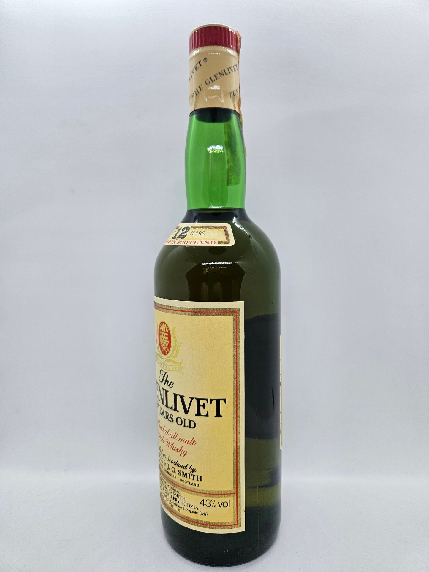 The Glenlivet 12 years o Unblended all Malt Scotch Whisky St. Andrews