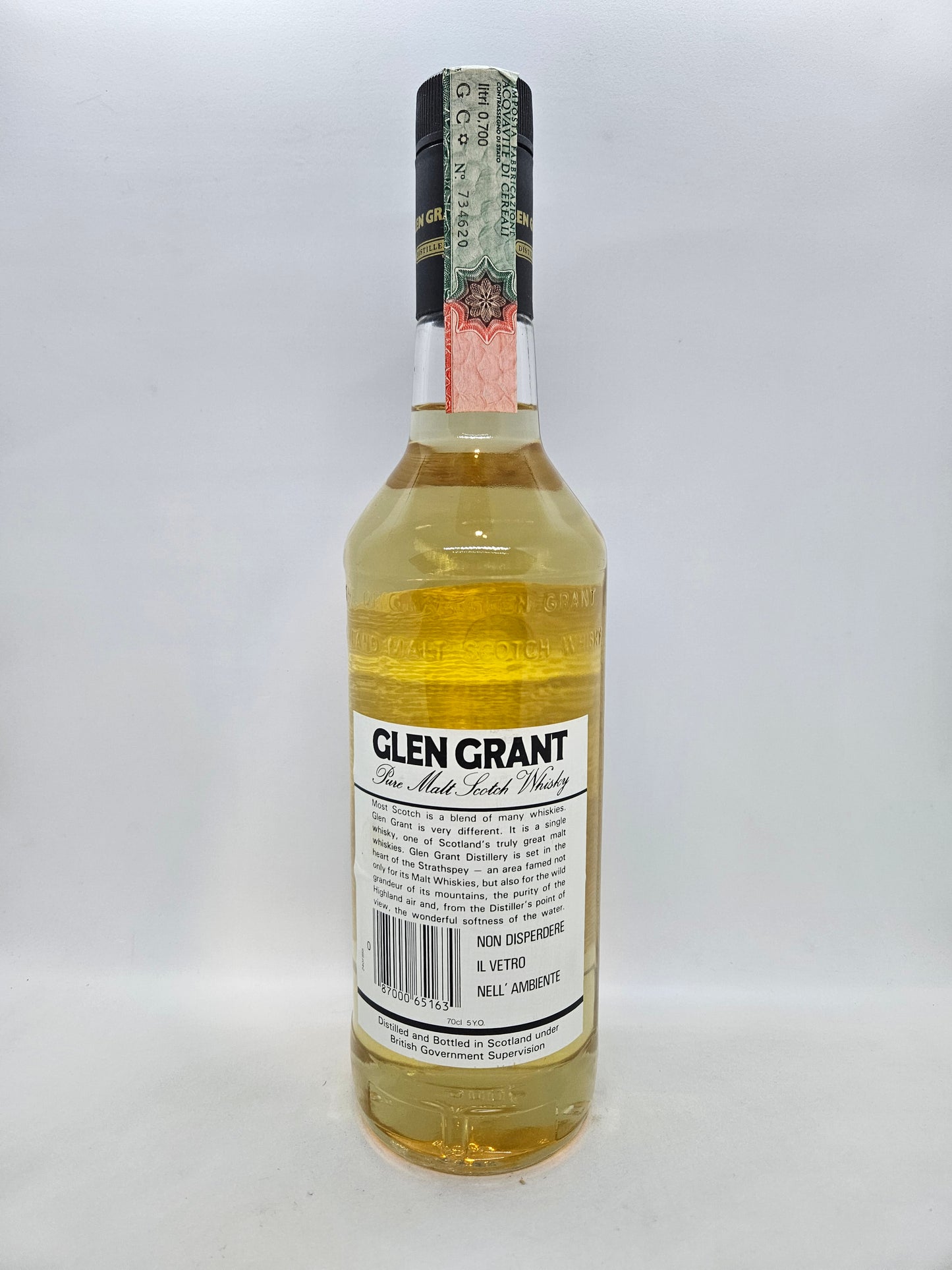 Glen Grant 5 years old 1986 pure malt scotch whisky