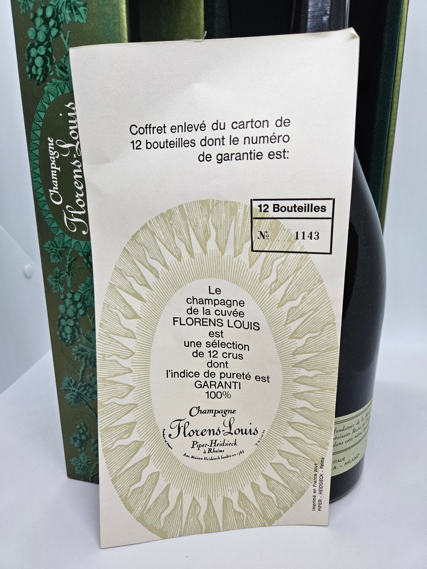 Florens - Louis 1966 Champagne Piper - Heidsiek con box e certificato