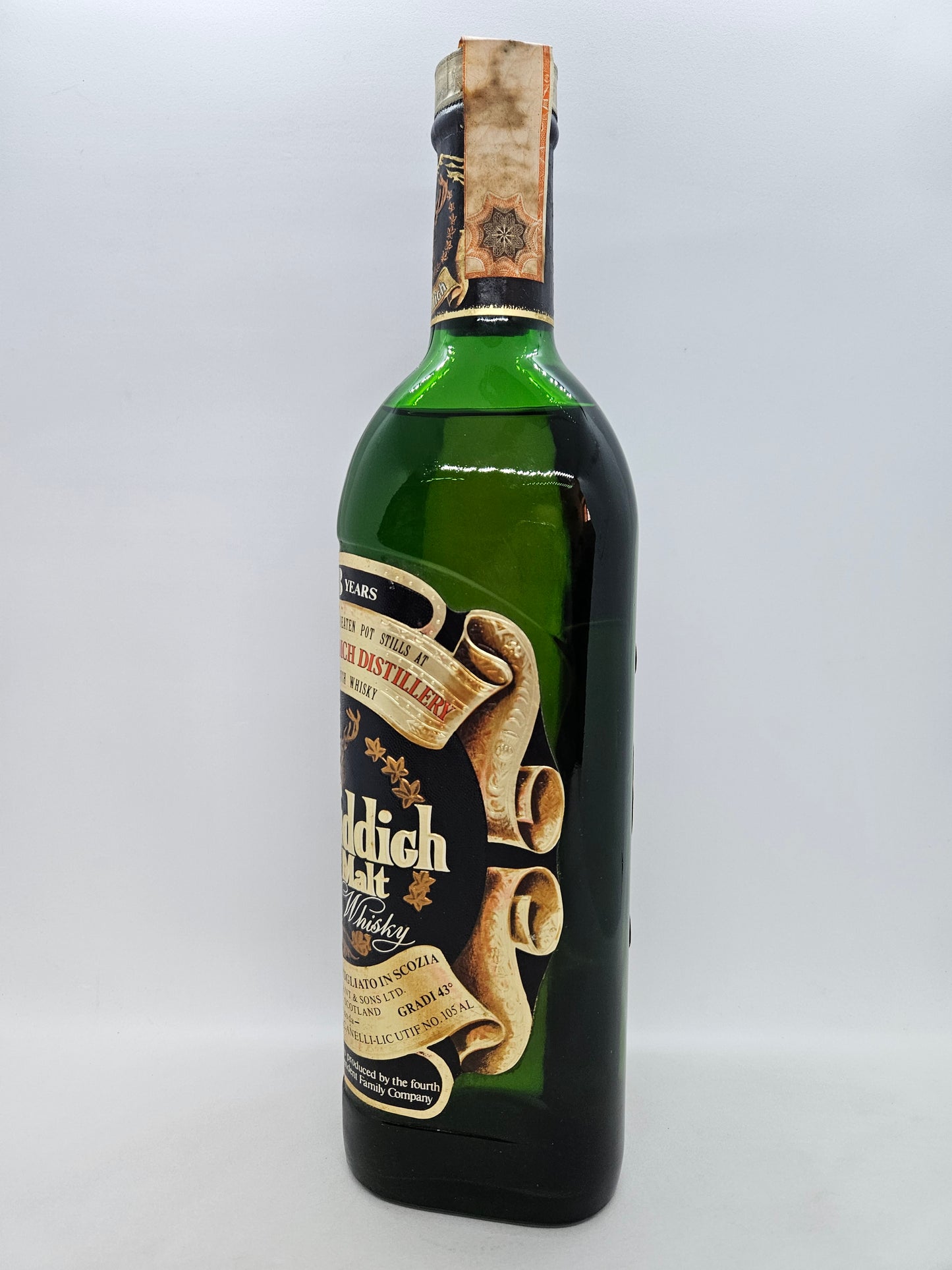 Glenfiddich over 8 years Pure Malt scotch whisky