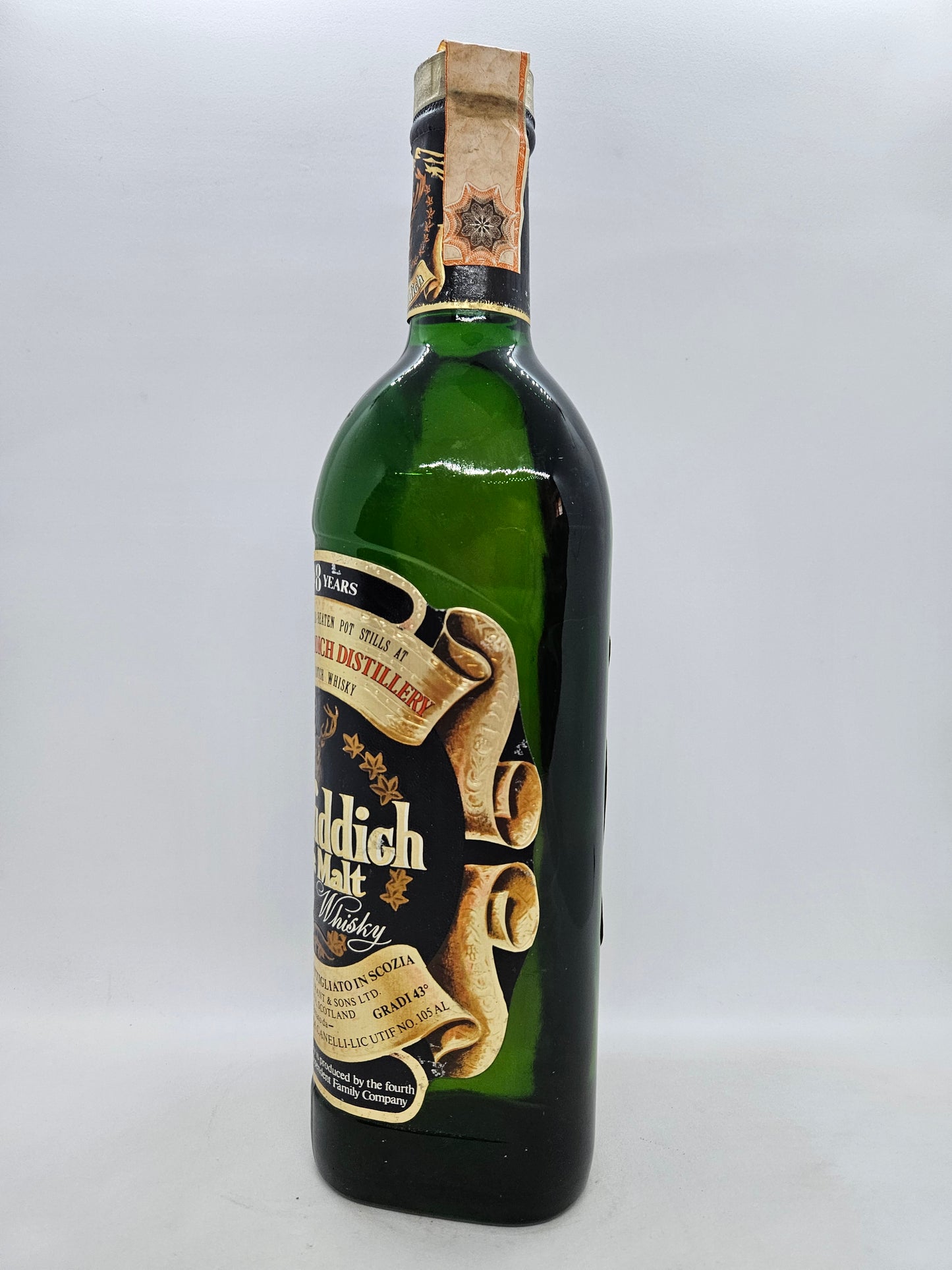 Glenfiddich over 8 years Pure Malt scotch whisky