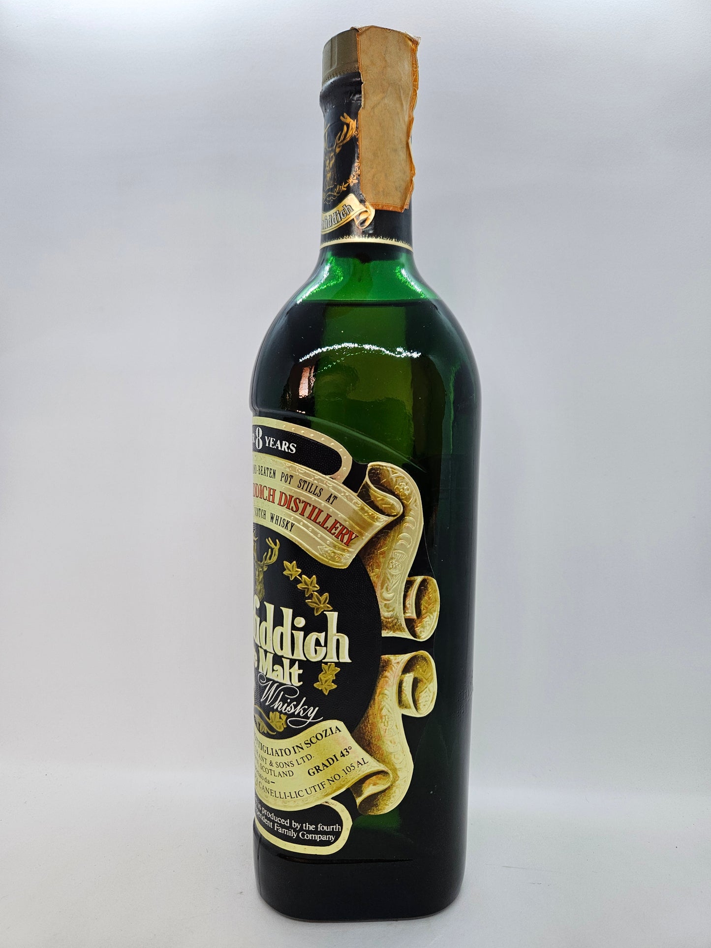 Glenfiddich over 8 years Pure Malt scotch whisky