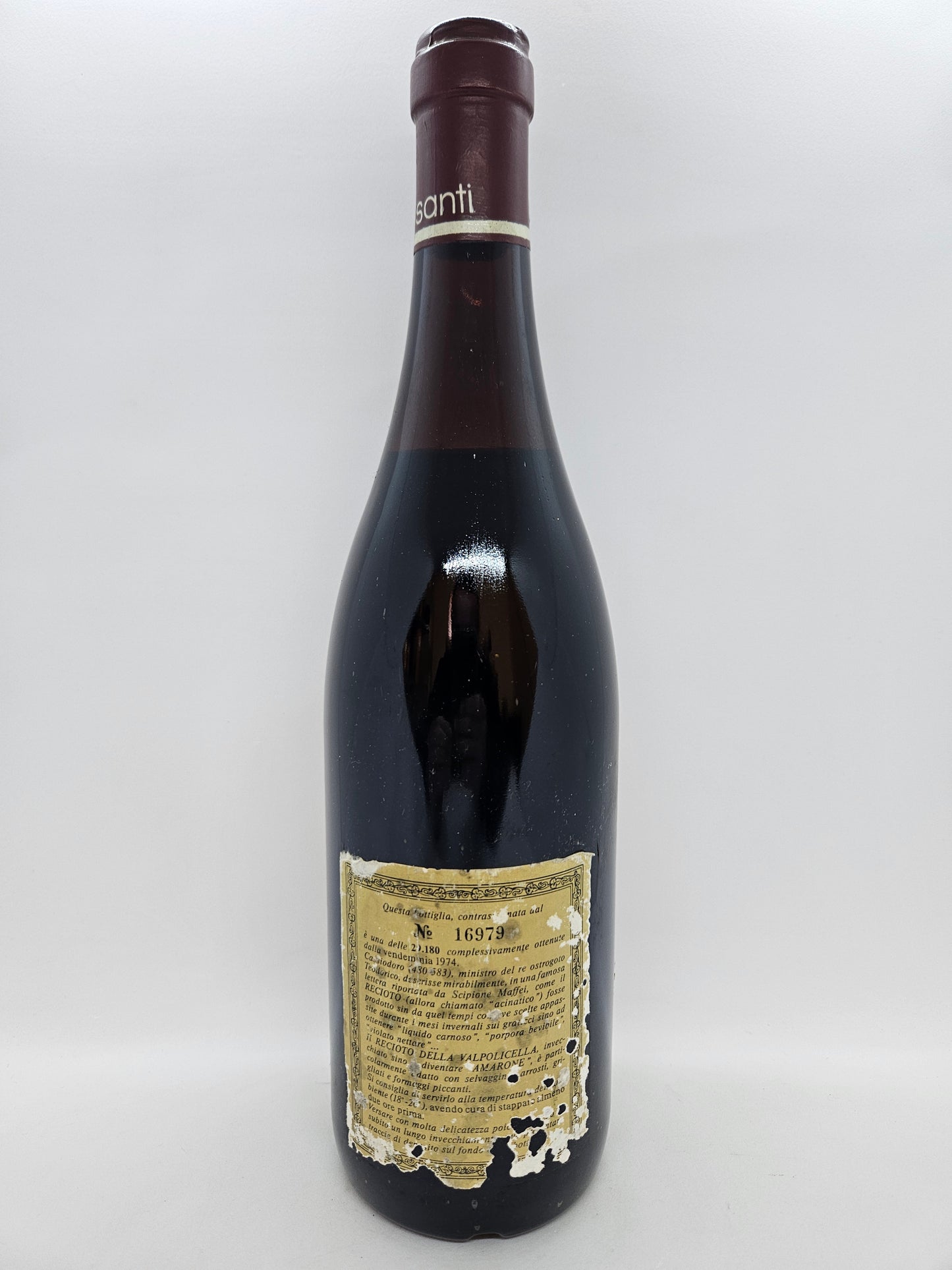 Amarone Recioto della Valpolicella doc 1974 Santi
