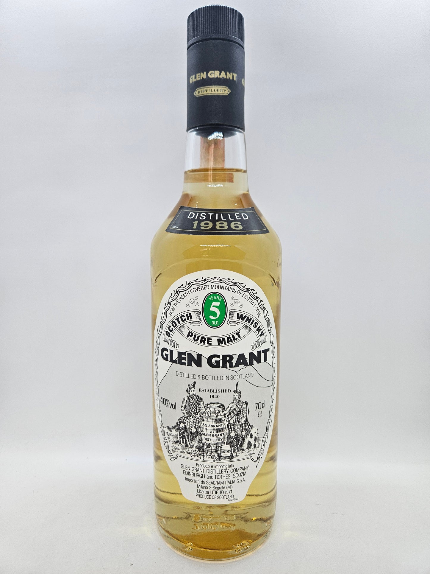Glen Grant 5 years old 1986 pure malt scotch whisky