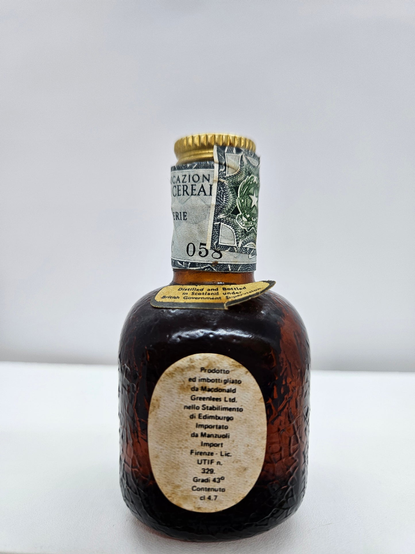 Grand Old Parr 12 years old de luxe Scotch Whisky miniature/mignon