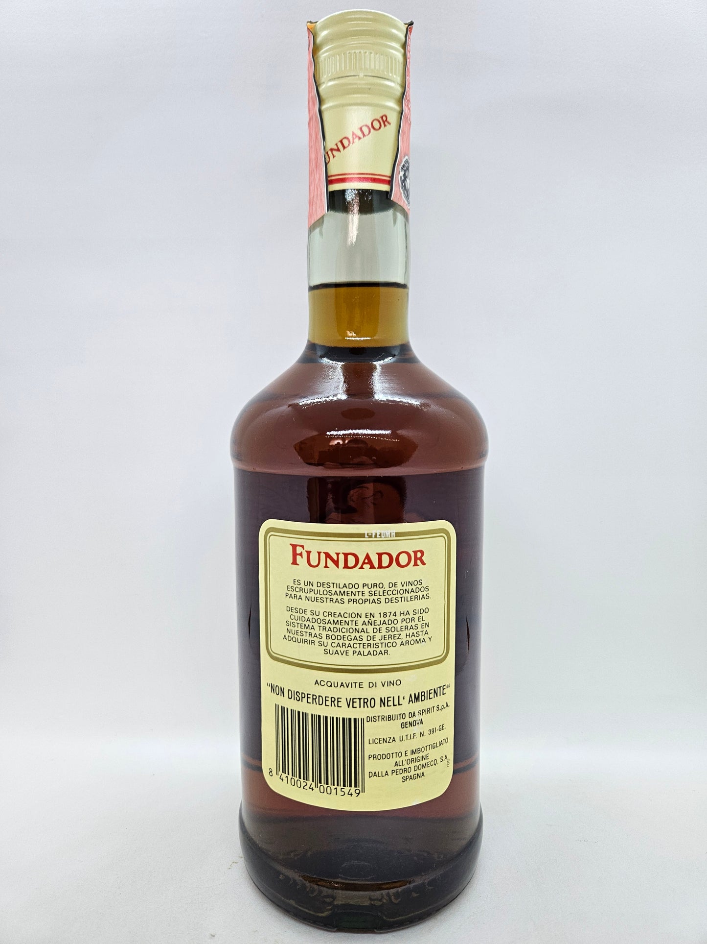 Fundador Solera Reserva brandy de Jerez de la Frontera Pedro Domecq