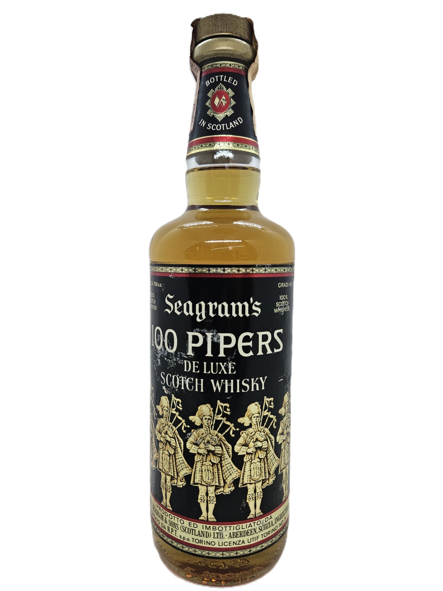 100 Pipers de luxe scotch whisky