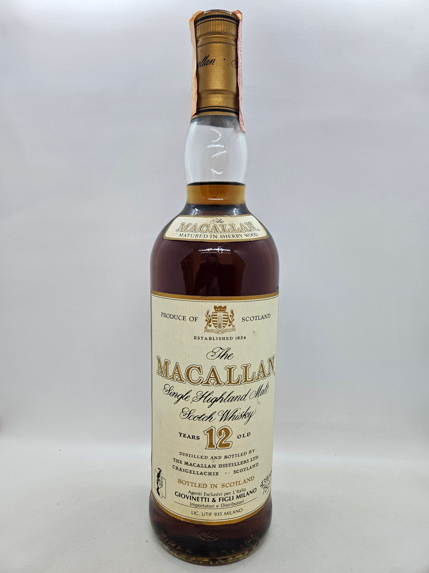 The Macallan 12 years old single Highland malt scotch whisky