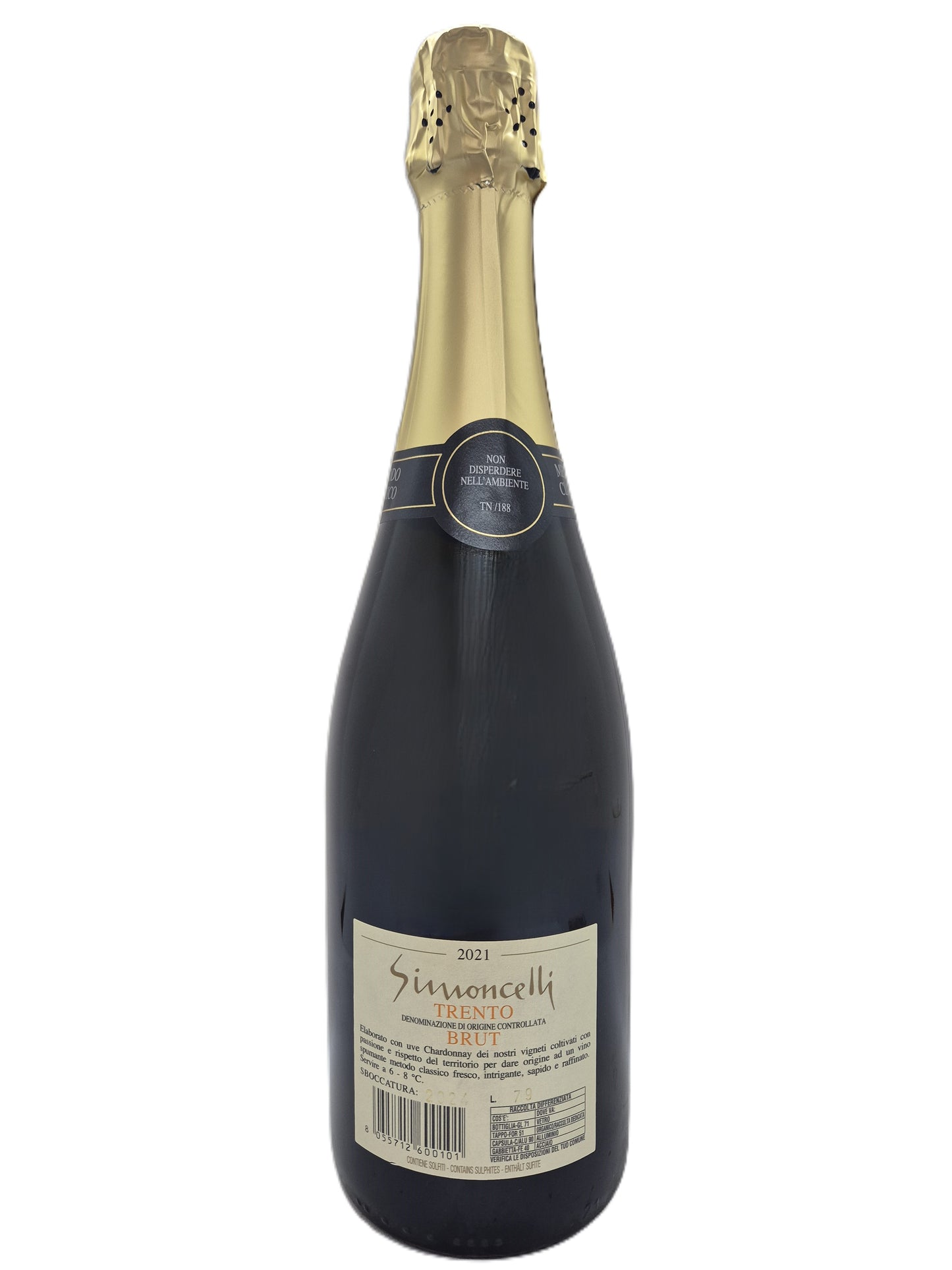 Trento brut doc Simoncelli 2021 sboccatura 2024