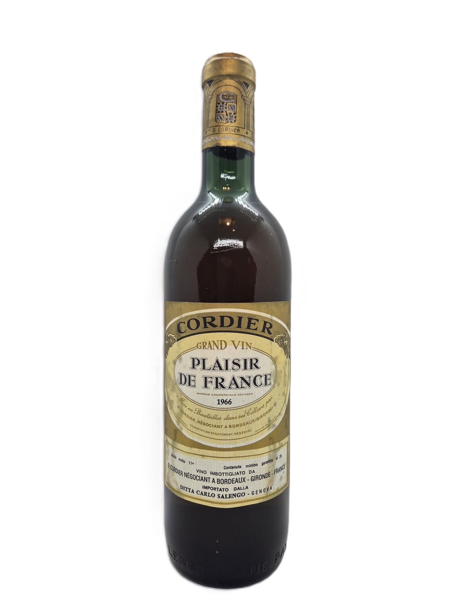 Plaisir de France Grand Vin Cordier 1966