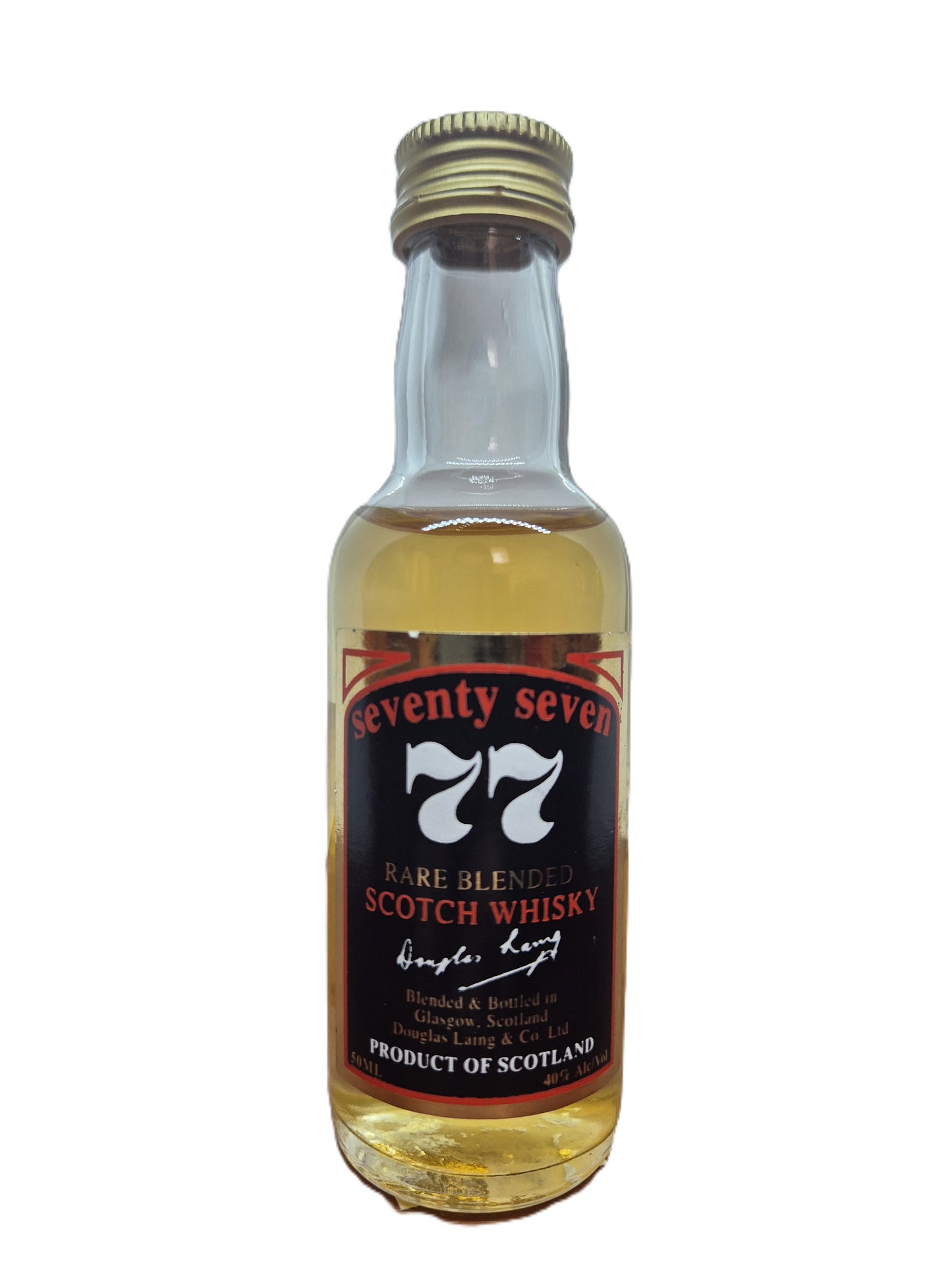 Seventy seven 77 rare blended scotch whisky miniature/mignon