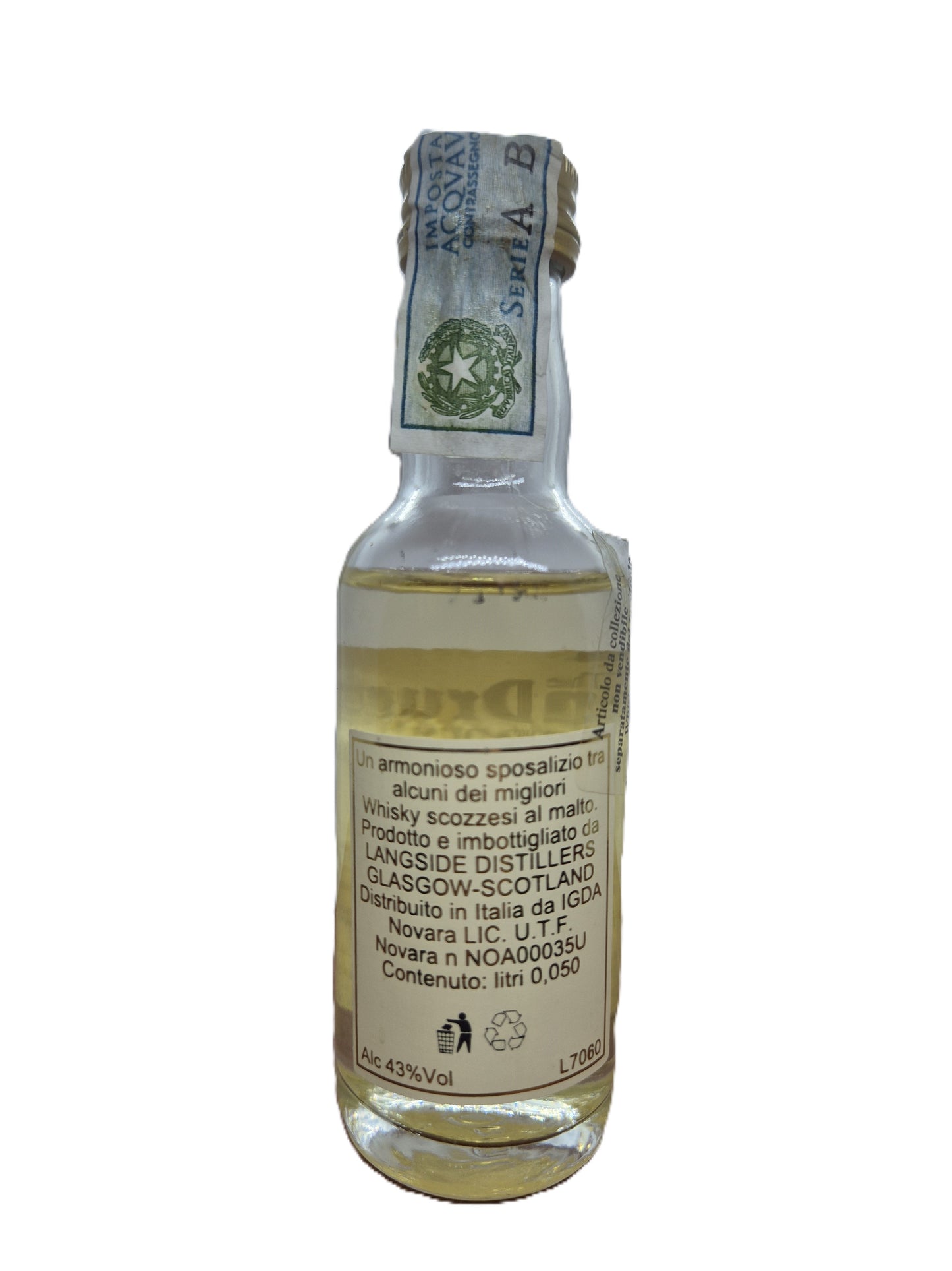 The Glen Drumm premium malt scotch whisky miniature/mignon