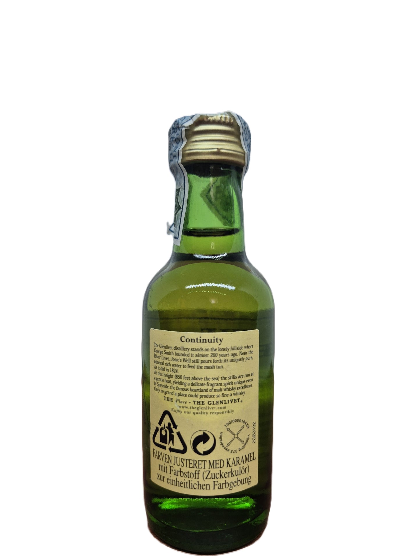 The Glenlivet 12 years old pure single malt Scotch Whisky miniature/mignon