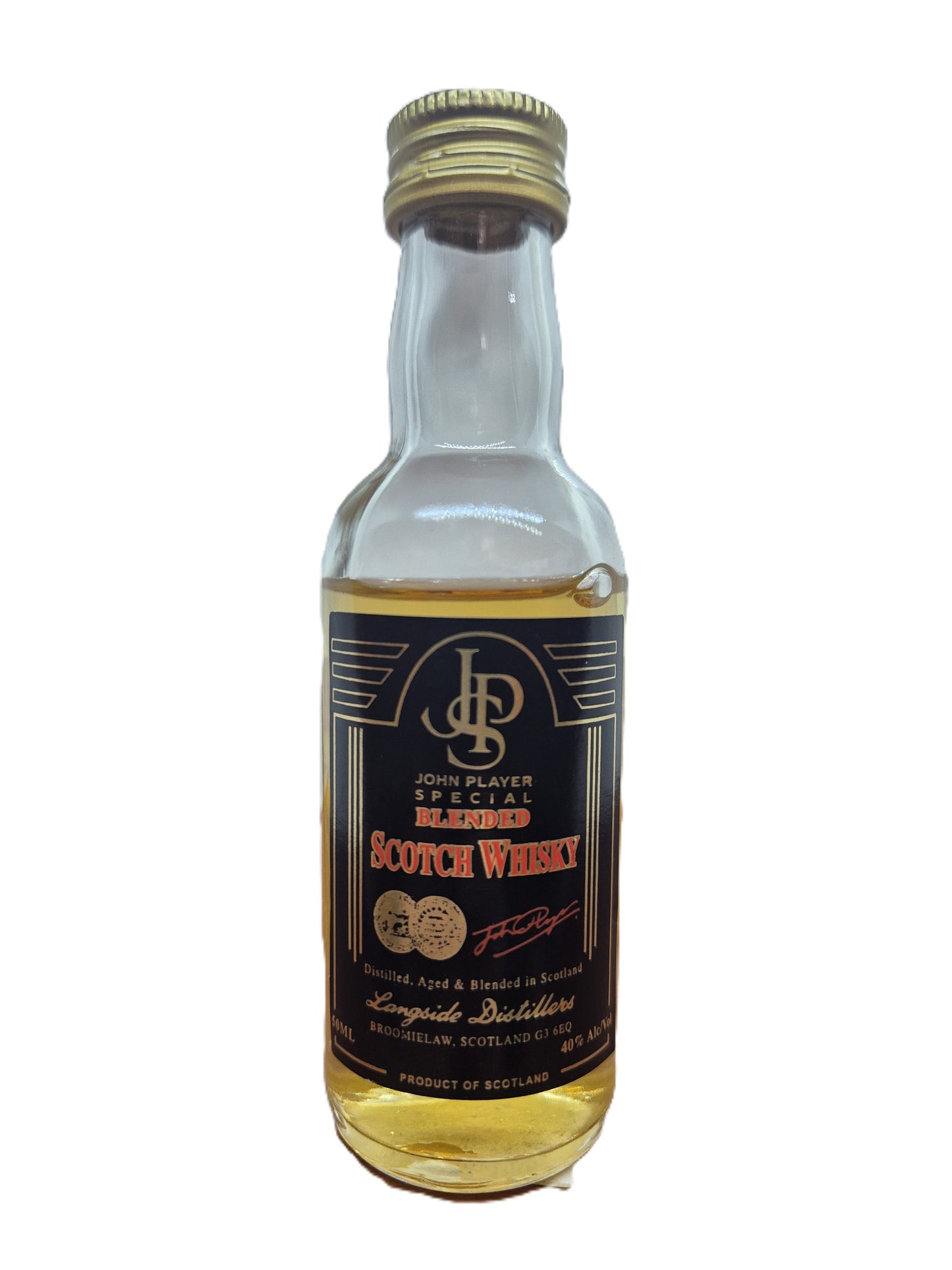 John Player special blended Scotch Whisky miniature/mignon