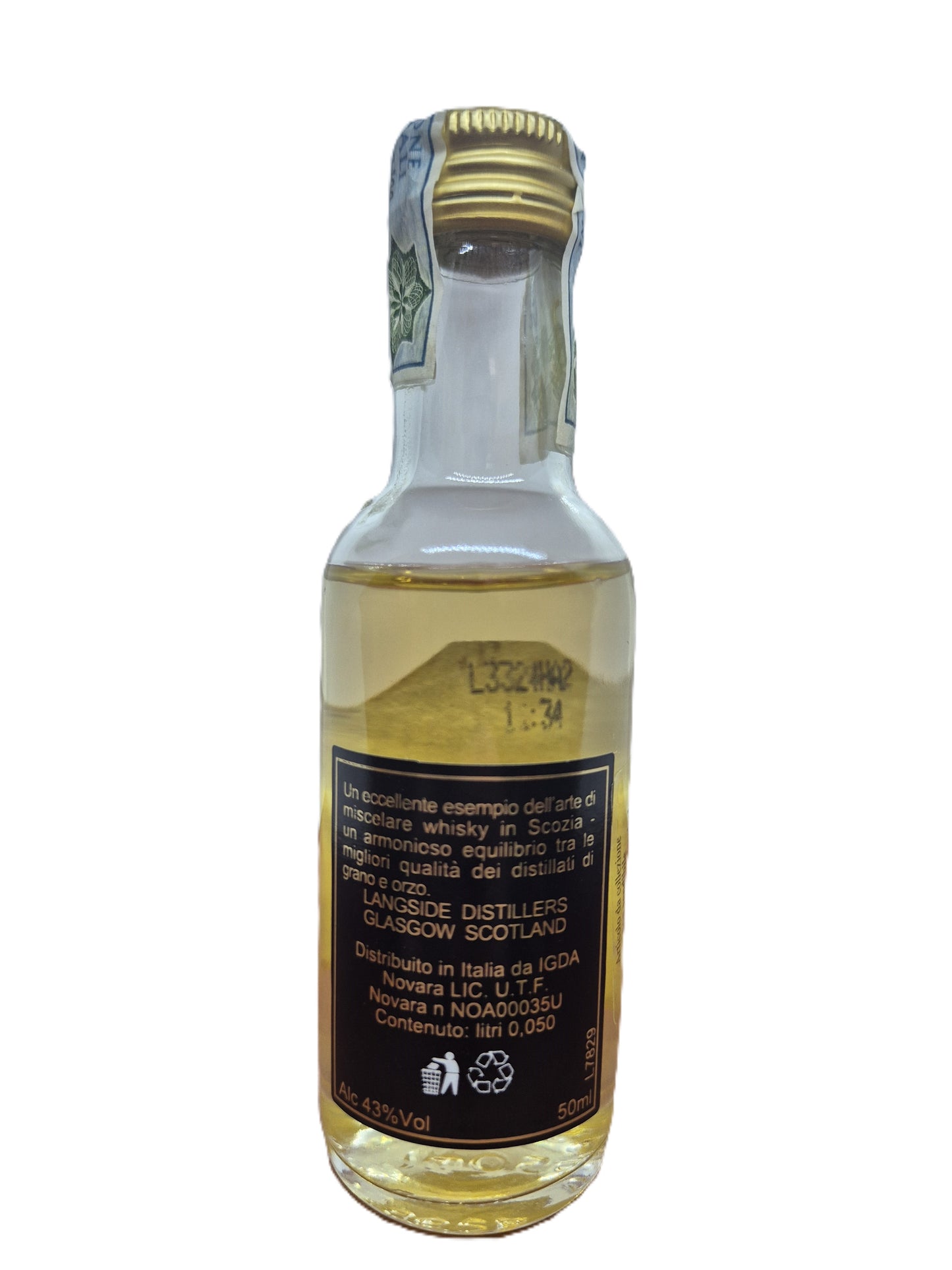 Langside scotch whisky miniature/mignon