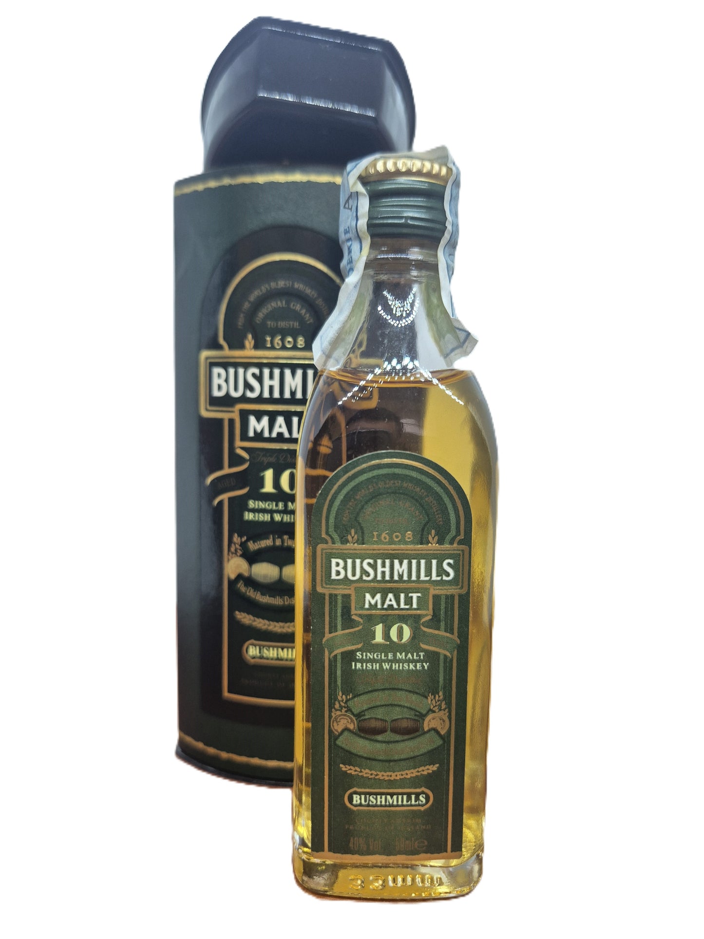 Bushmills 10 years old single malt Irish Whiskey miniature/mignon