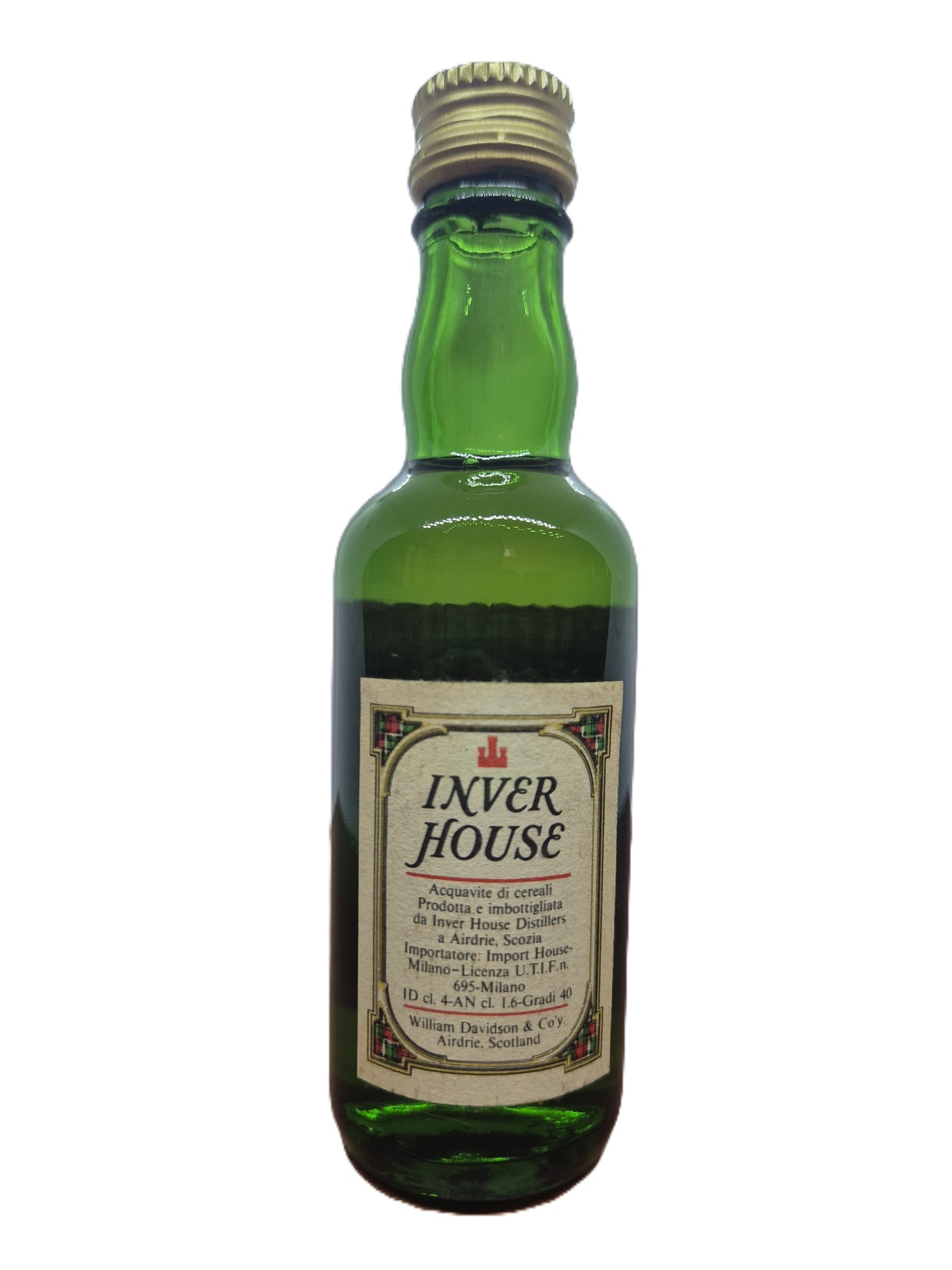 Inver House Green Plaid scotch whisky miniature/mignon