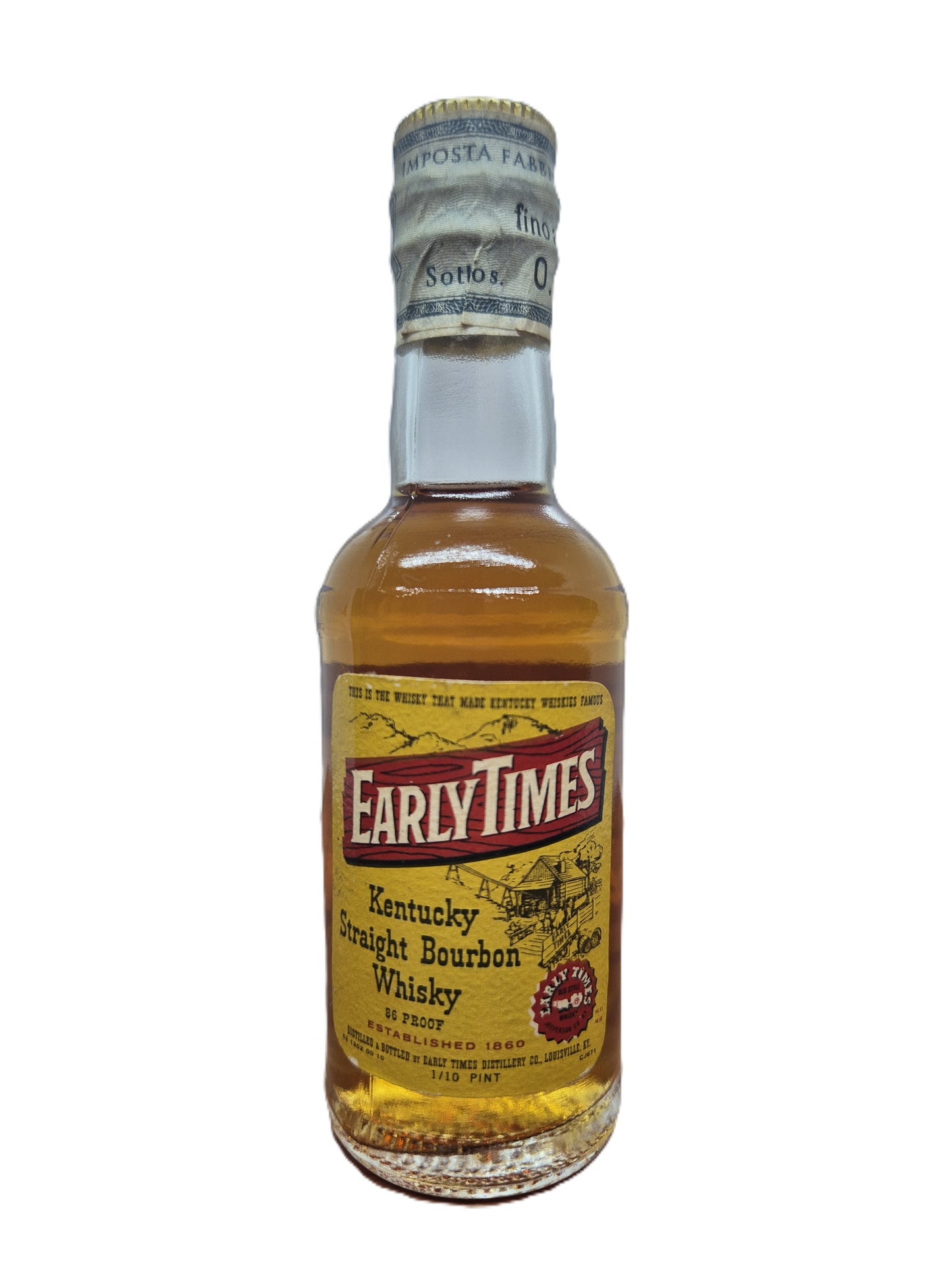 Early Times Kentucky Straight Bourbon whiskey miniature/mignon