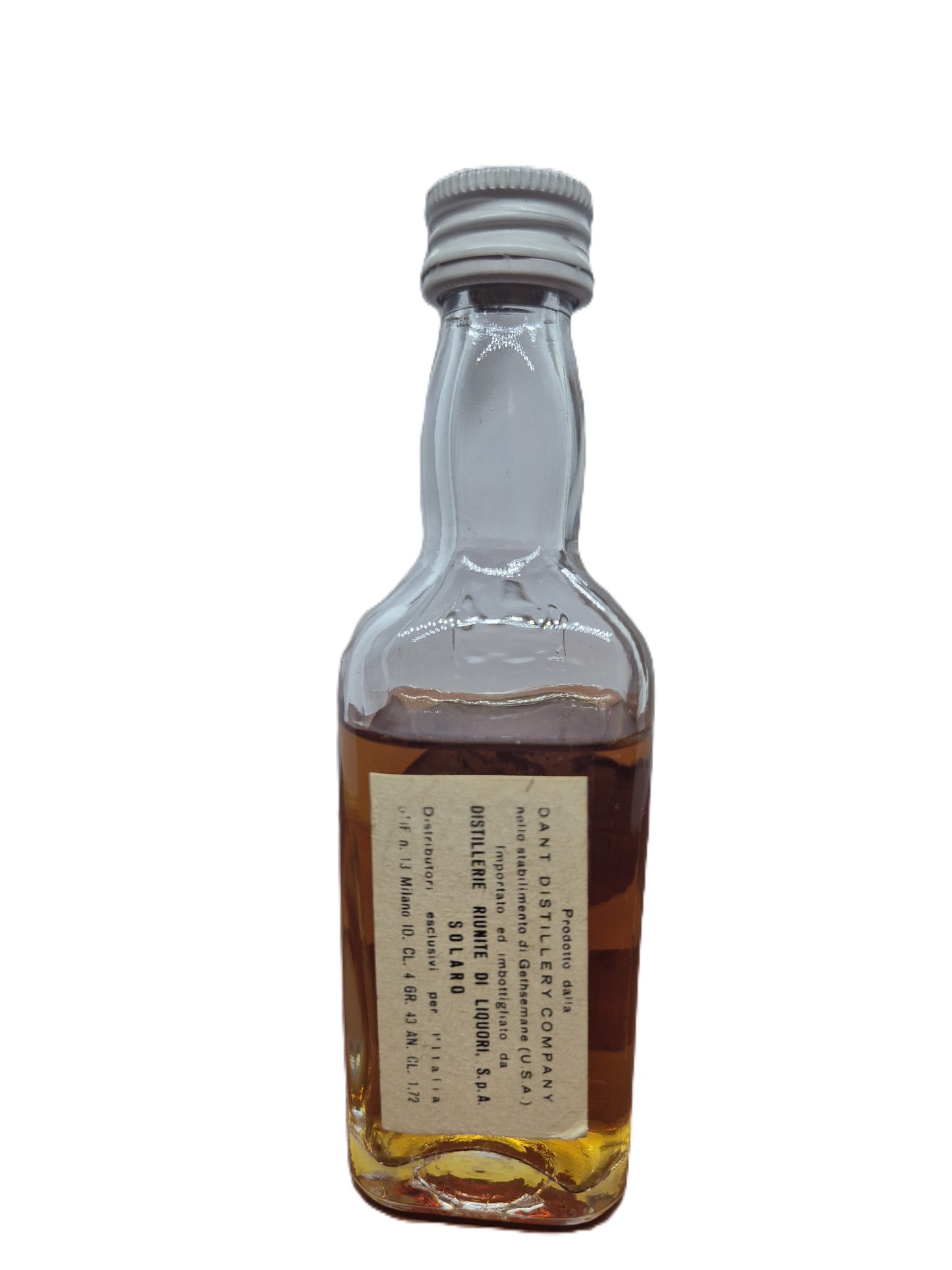 J.W. Dant aged 7 years Kentucky Straight Bourbon Whiskey miniature/mignon