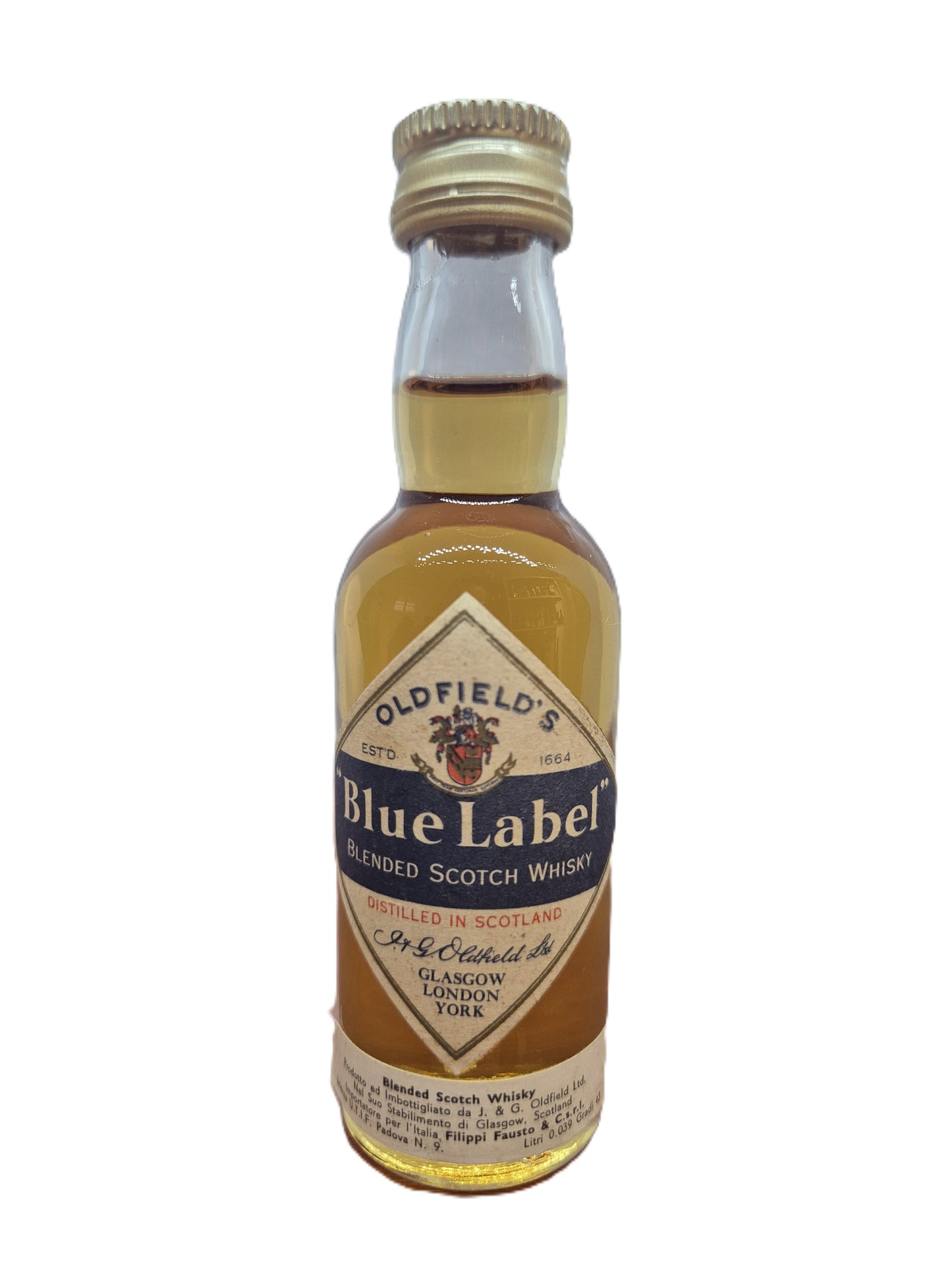 Blue Label blended scotch whisky miniature/mignon
