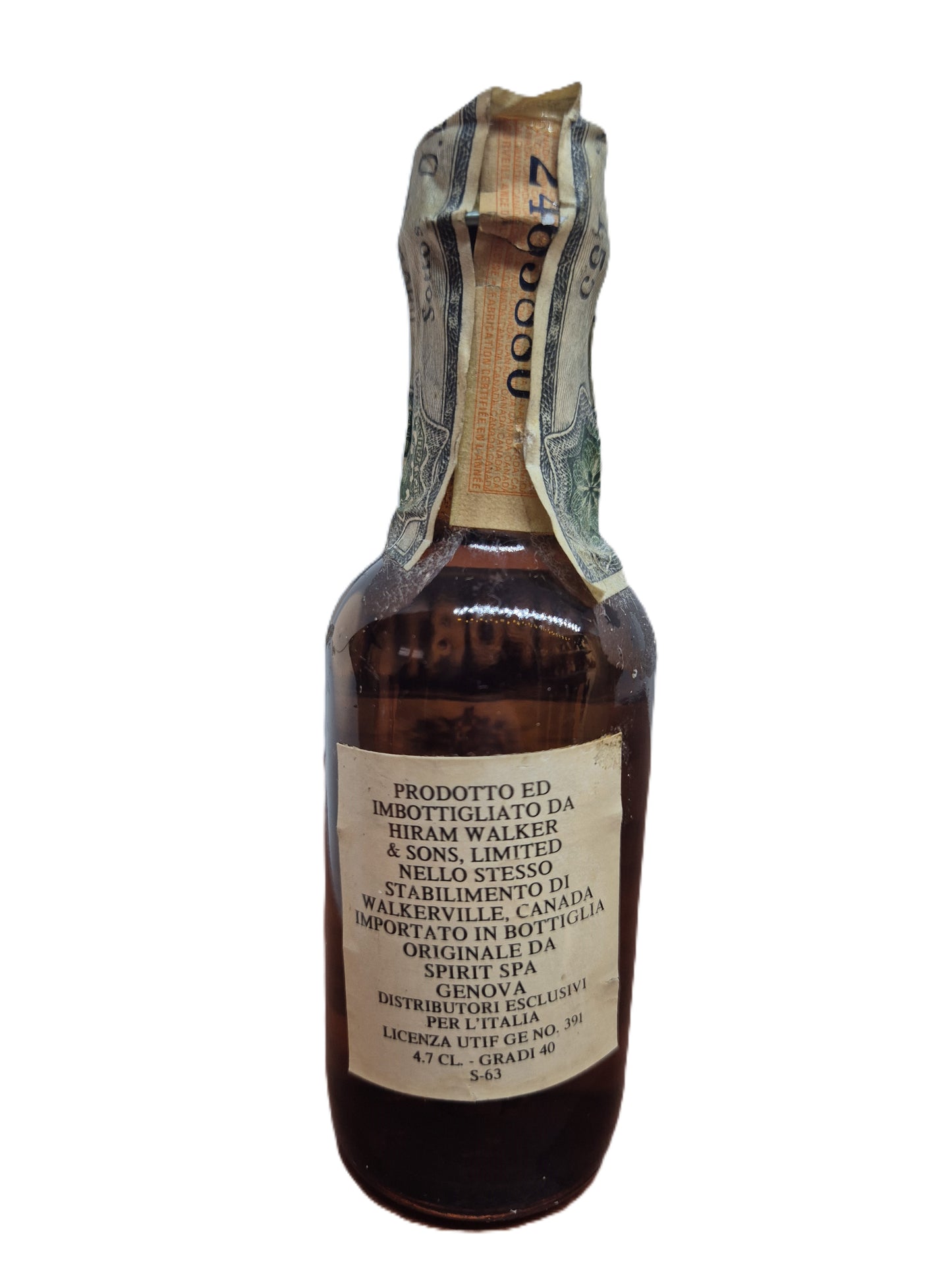 Canadian Club aged 3 years Blended canadian whisky miniature/mignon