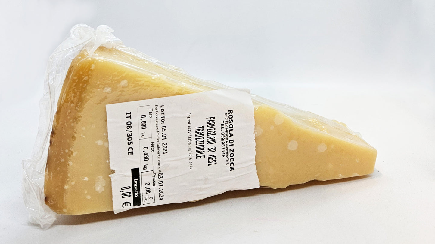 Parmigiano Reggiano DOP 30 mesi Caseificio di Rosola Zocca trancio da 0,50 kg