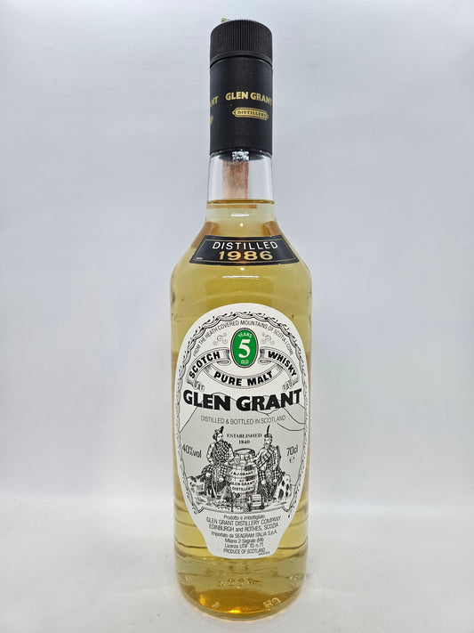 Glen Grant 5 years old 1986 pure malt scotch whisky