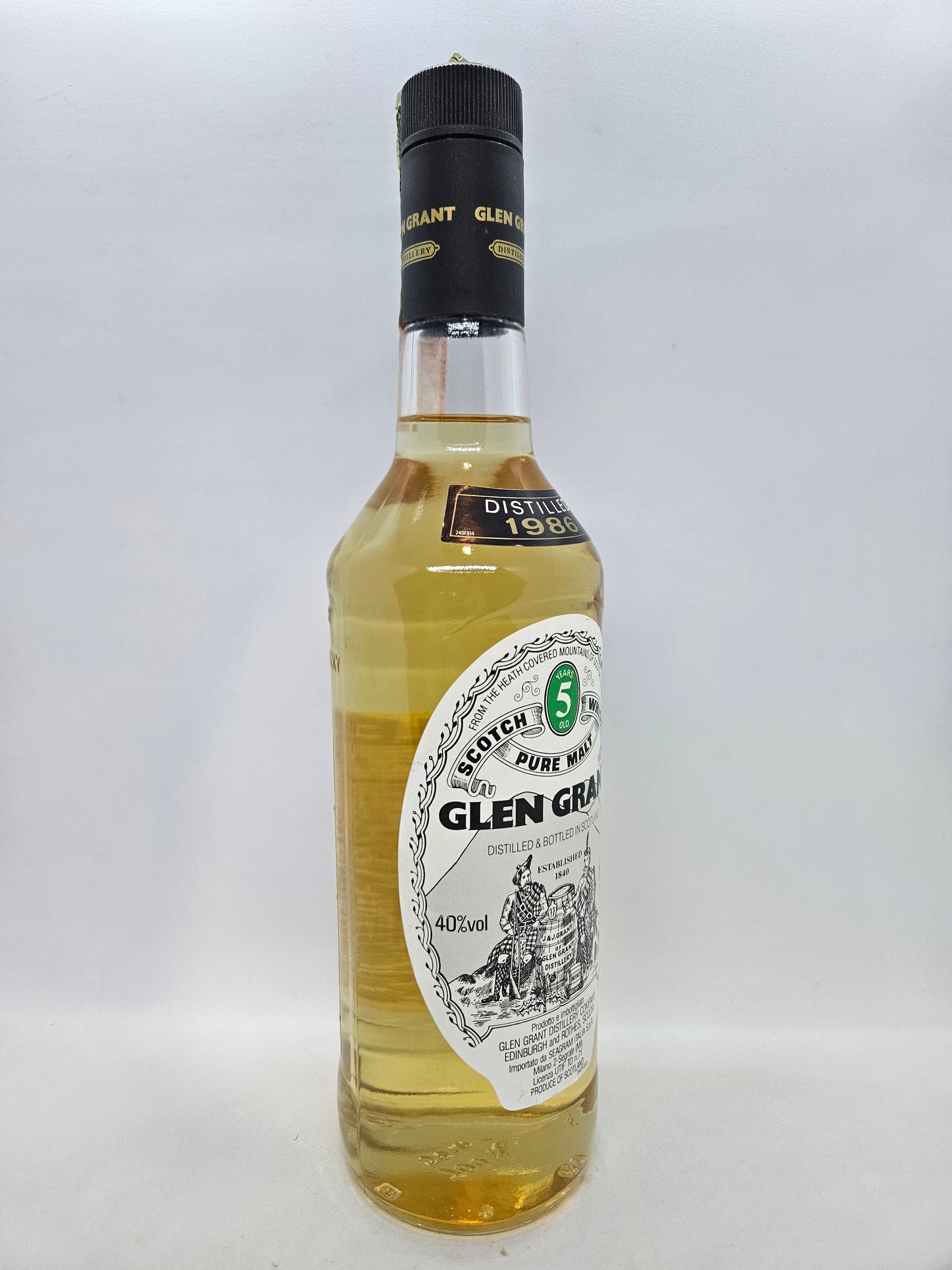 Glen Grant 5 years old 1986 pure malt scotch whisky