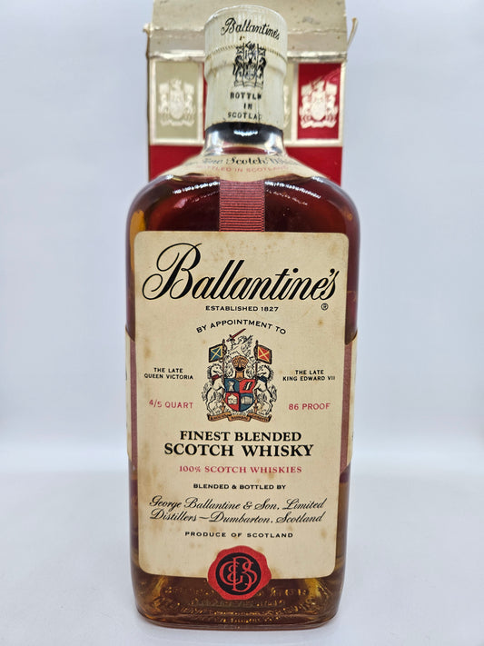 Ballantine's finest blended scotch whisky bottle cork