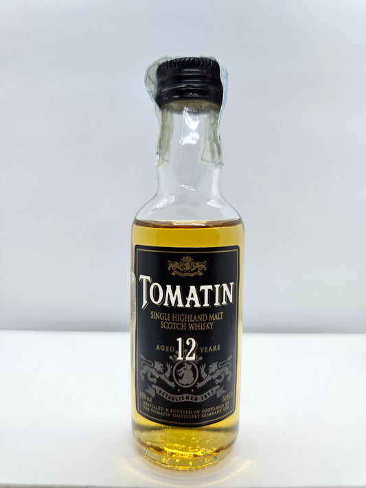 Tomatin Single Highland malt 12 years old Scotch Whisky miniature/mignon