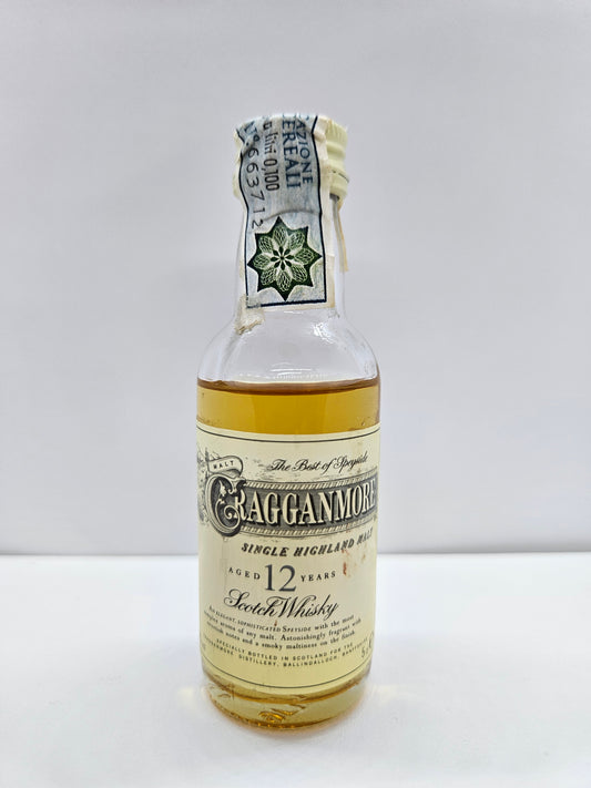 Cragganmore 12 years old Highland single malt Scotch Whisky miniature/mignon