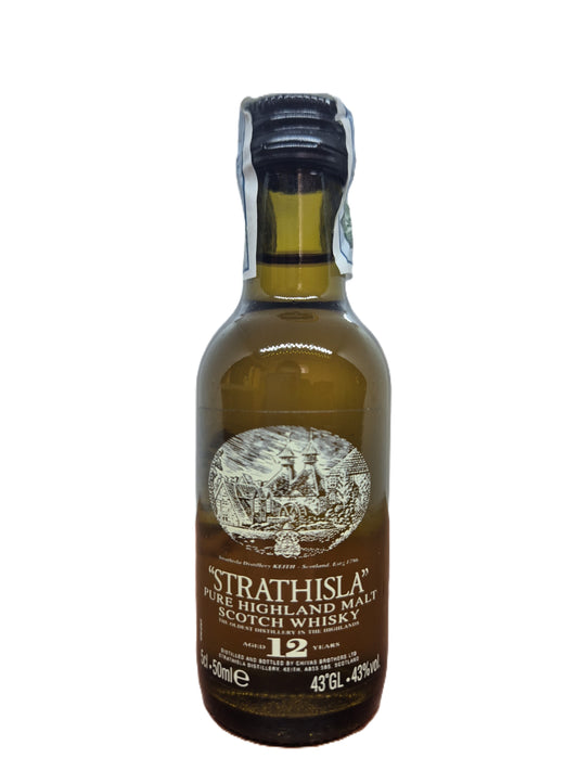 Strathisla 12 years old pure Highland malt scotch whisky miniature/mignon
