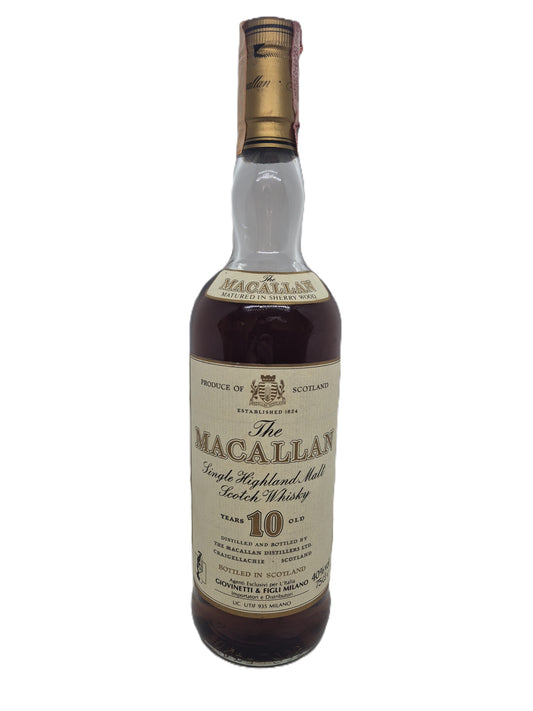The Macallan 10 years old single Highland malt scotch whisky