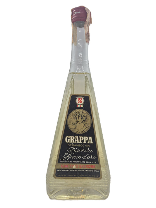 Grappa Stravecchia riserva Bacco d'oro Giacomo Sperone