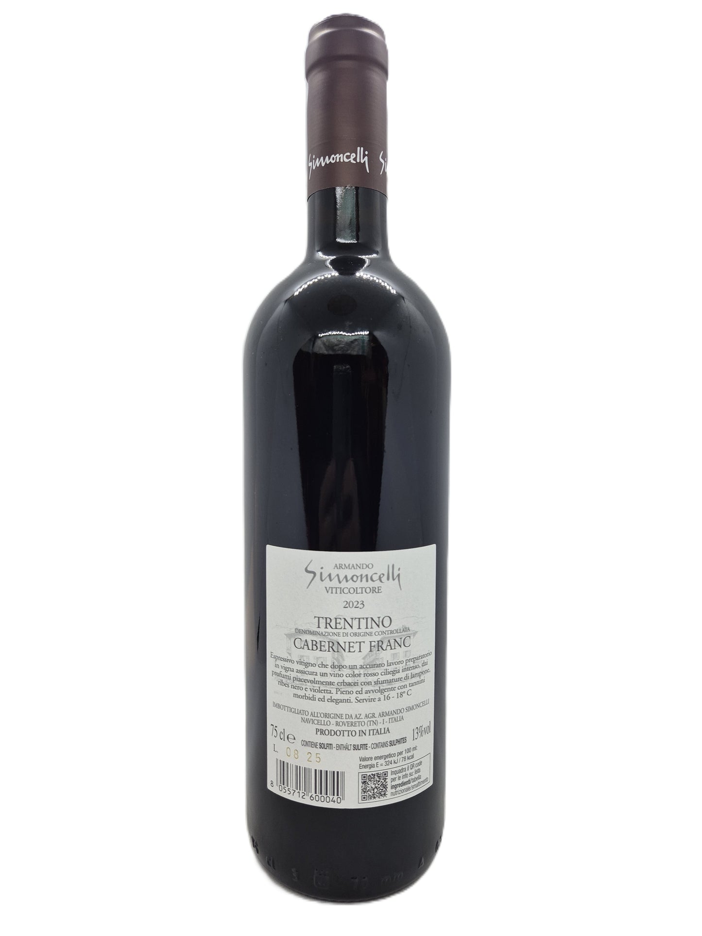 Cabernet Franc Trentino doc 2023 Az. Agr. Armando Simoncelli