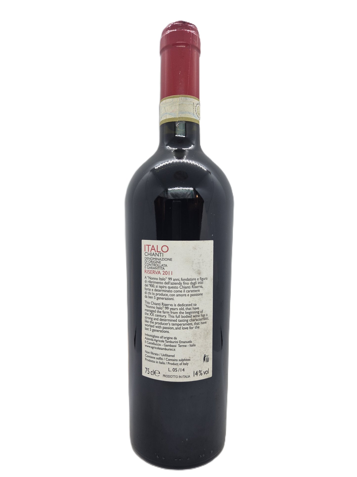 Chianti Riserva docg 2011 "Italo" Azienda Tamburini Emanuela