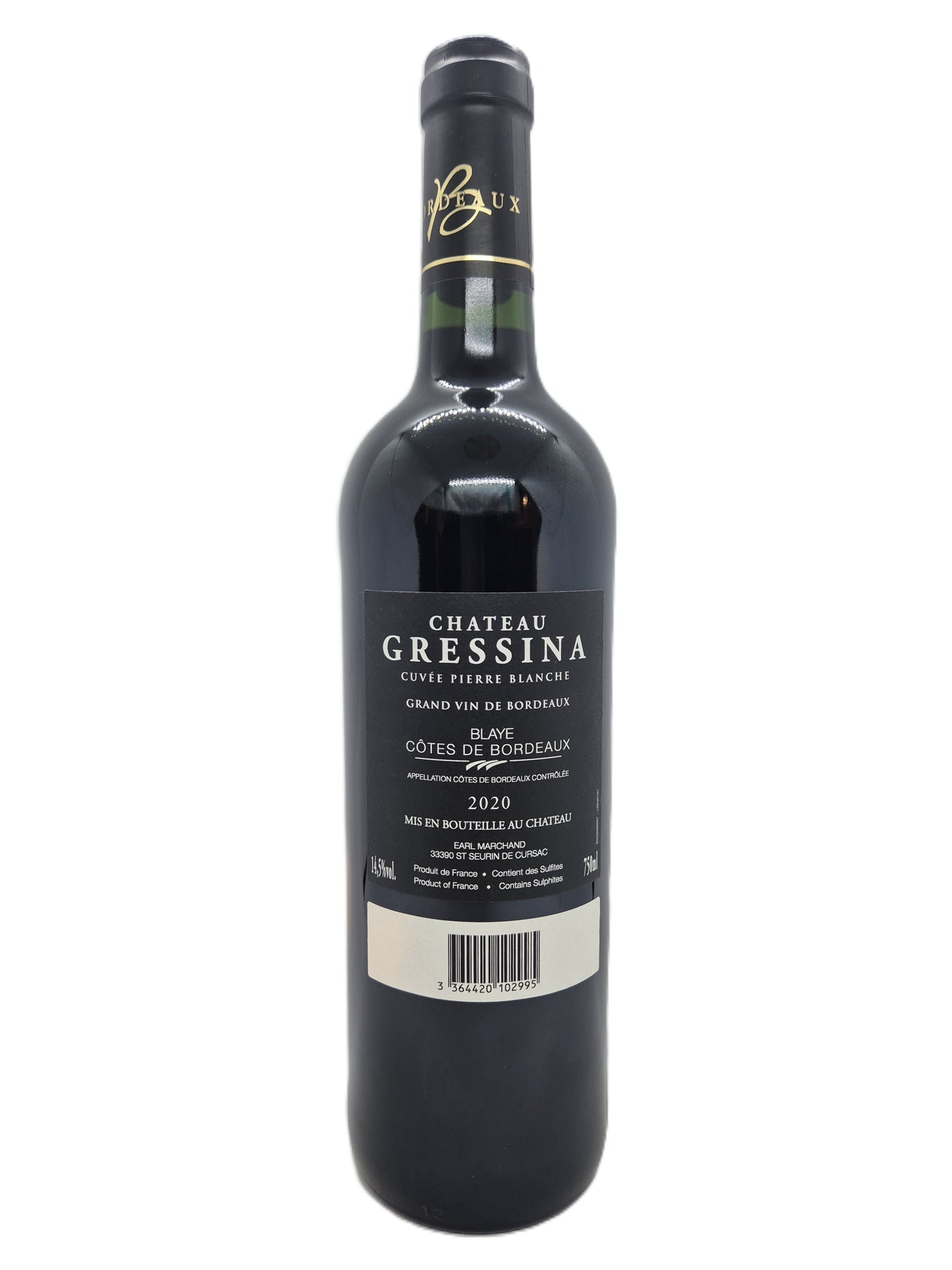 Bordeaux Cuvèe Pierre Blanche 2020 Chateau Gressina
