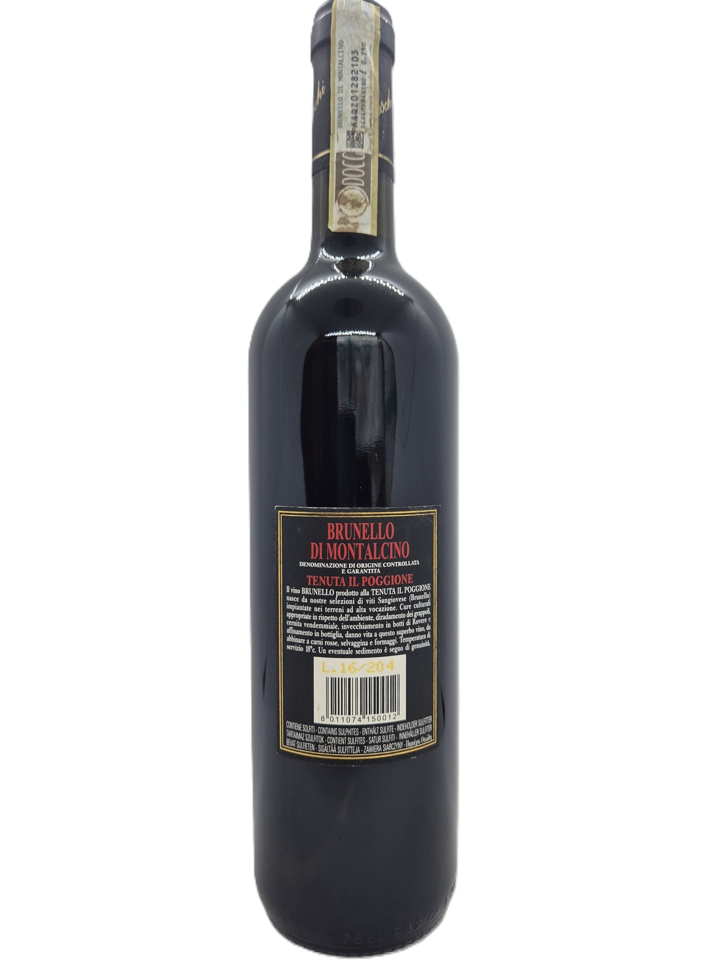 Brunello di Montalcino docg 2012 Tenuta il Poggione