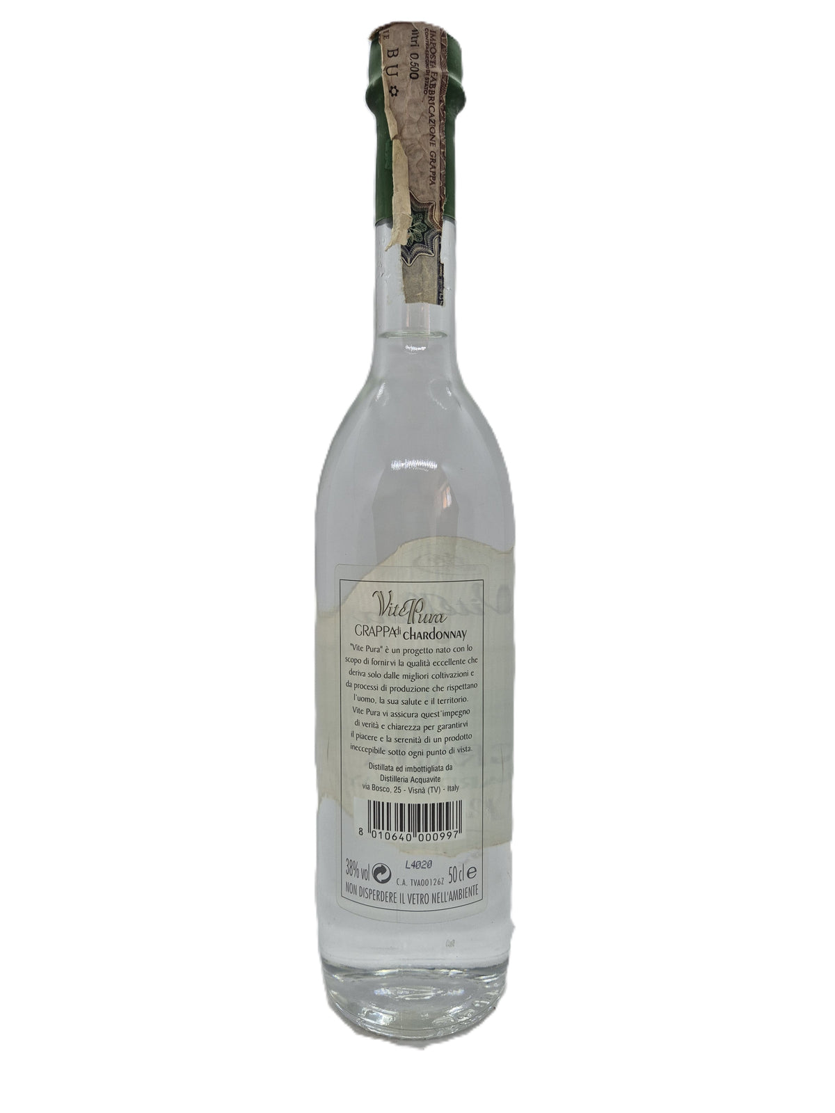 Grappa Chardonnay Vite Pura Distilleria Acquavite