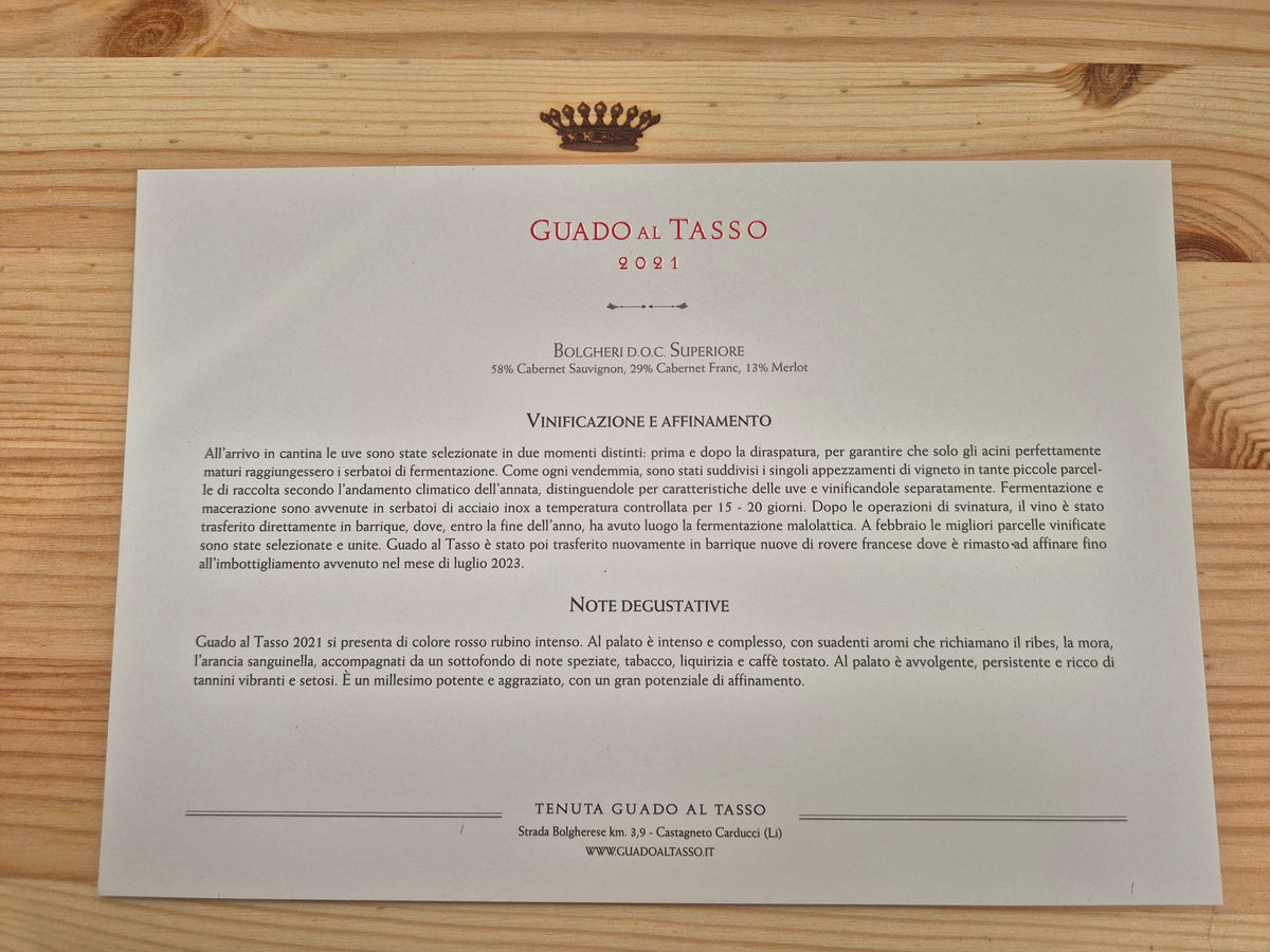Guado al Tasso 2021 Bolgheri Superiore Antinori