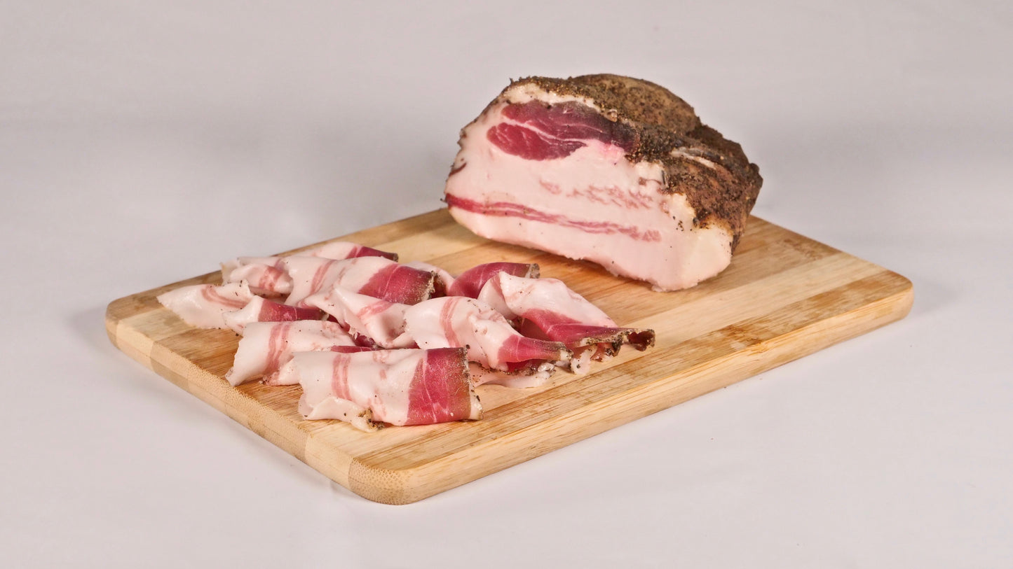Gola stagionata speziata di montagna Salumificio Eredi Corneti Zocca trancio da 1,000 kgs